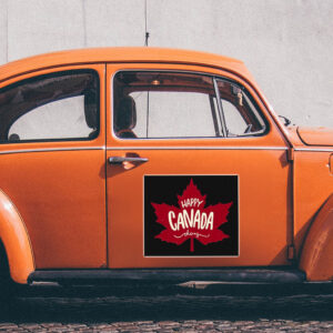 Happy Canada Day Red Maple Leaf 2025 Sticker