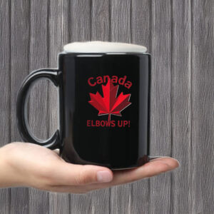 Maple Canada Elbows Up, Red Maple Leaf Mug