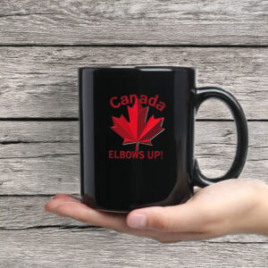 Maple Canada Elbows Up, Red Maple Leaf Mug