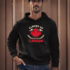 Maple Leaf Hockey Elbows Up Canada Graphic Shirt