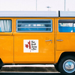 Maple Leaf True North Strong & Free Sticker