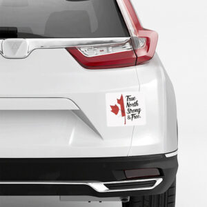 Maple Leaf True North Strong & Free Sticker