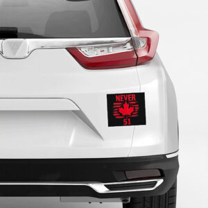 Never 51 Maple Leaf Canada Sticker
