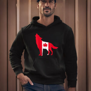 Proud Canadian Canada Grey Wolf Canada Day T-Shirt