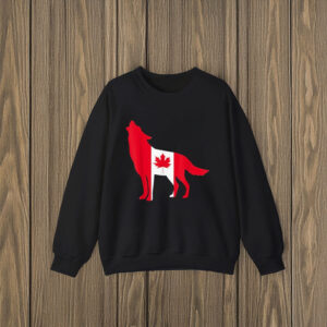 Proud Canadian Canada Grey Wolf Canada Day T-Shirt