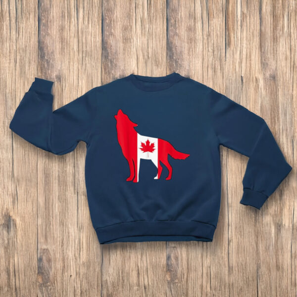 Proud Canadian Canada Grey Wolf Canada Day T-Shirt