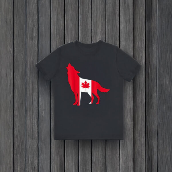 Proud Canadian Canada Grey Wolf Canada Day T-Shirt