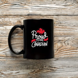 Proud to be Canadian Red Maple Leaf Mug