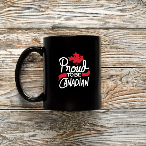 Proud to be Canadian Red Maple Leaf Mug