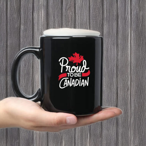 Proud to be Canadian Red Maple Leaf Mug