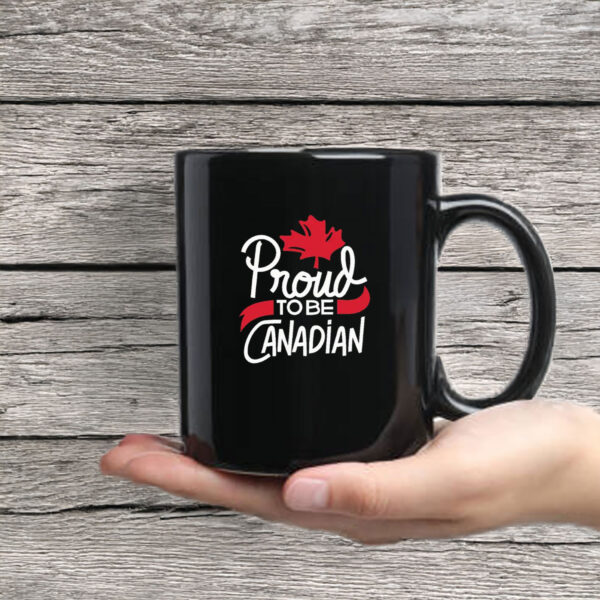 Proud to be Canadian Red Maple Leaf Mug