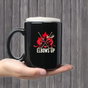 Red Beaver & Maple Leaf Elbows Up Mug