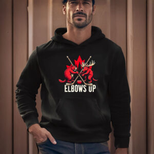 Red Beaver & Maple Leaf Elbows Up Shirt