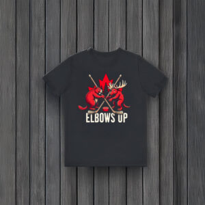 Red Beaver & Maple Leaf Elbows Up Shirt