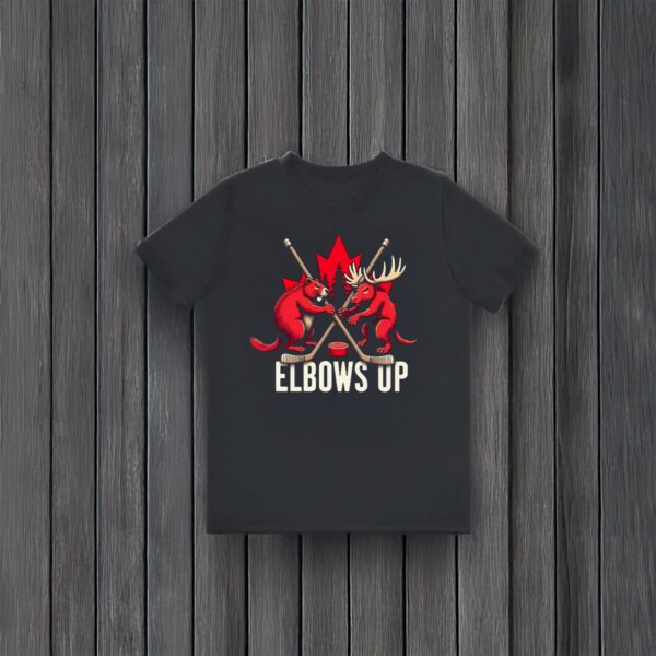 Red Beaver & Maple Leaf Elbows Up Shirt
