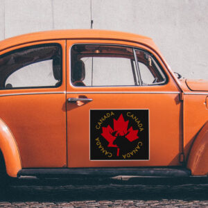 Red & Golden Maple Leaf Canada Sticker