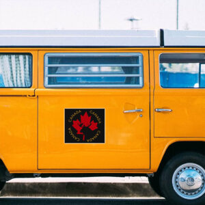 Red & Golden Maple Leaf Canada Sticker