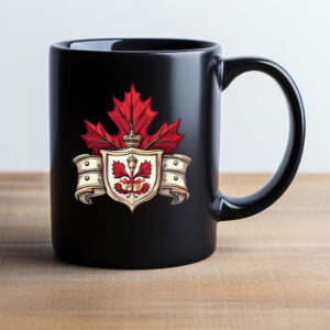 Red Leaves & Shield Canada Mug
