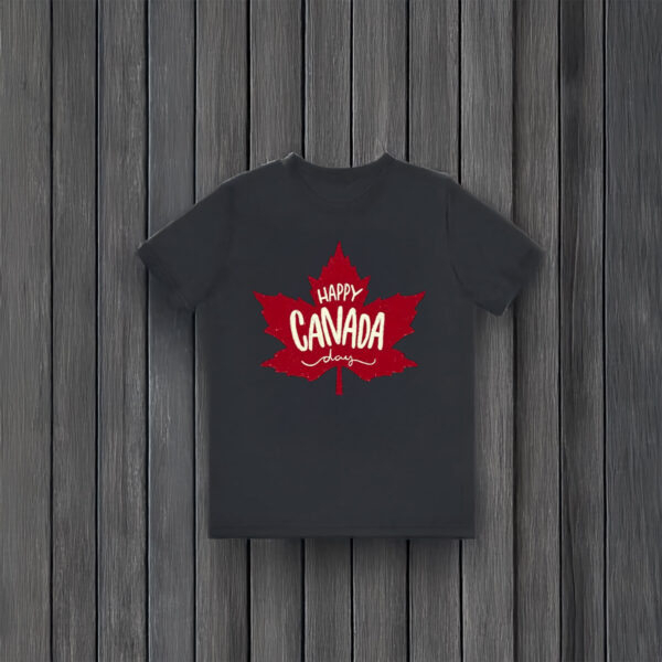 Red Maple Leaf Happy Canada Day Shirt