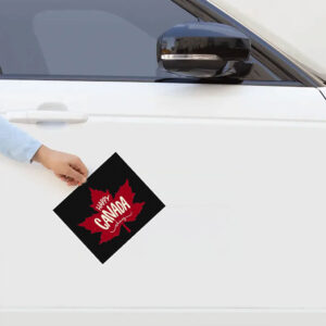 Red Maple Leaf Happy Canada Day Sticker