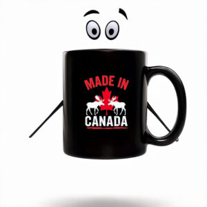 Red Maple Leaf & Moose Made in Canada Mug