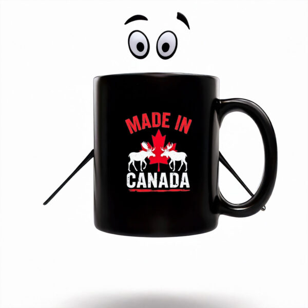 Red Maple Leaf & Moose Made in Canada Mug
