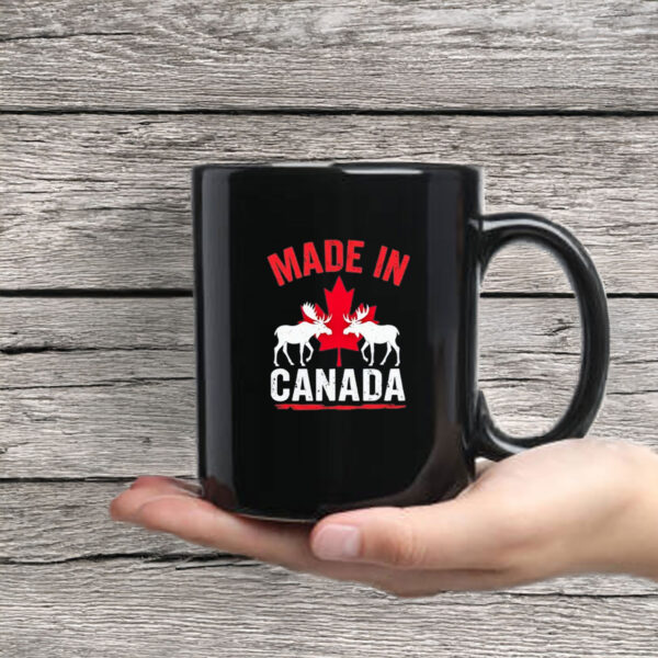 Red Maple Leaf & Moose Made in Canada Mug