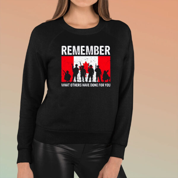Remember what others have done for you Canada shirt