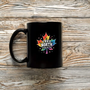 TRUE NORTH STRONG AND FREE Patriotic Canadian Maple Leaf Mug