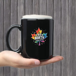 TRUE NORTH STRONG AND FREE Patriotic Canadian Maple Leaf Mug