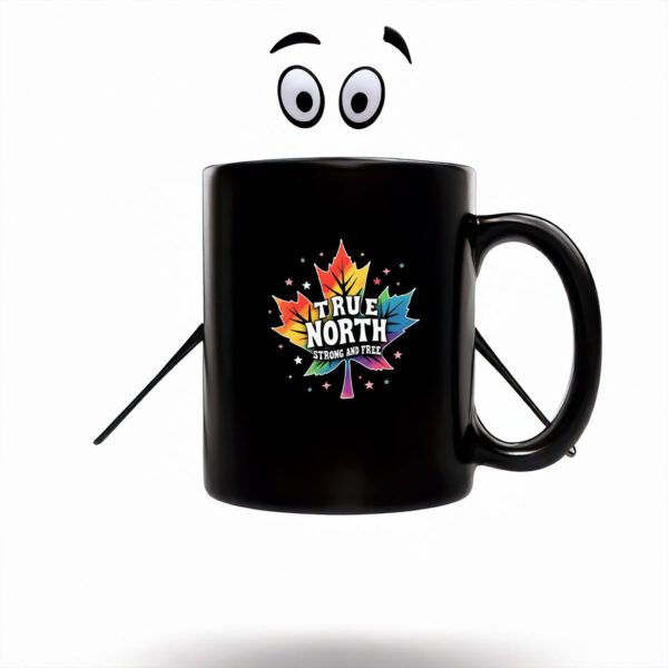 TRUE NORTH STRONG AND FREE Patriotic Canadian Maple Leaf Mug