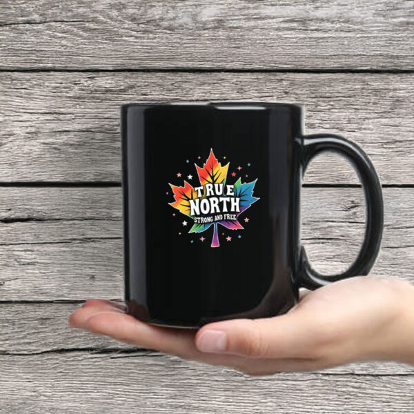 TRUE NORTH STRONG AND FREE Patriotic Canadian Maple Leaf Mug