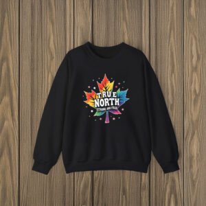 TRUE NORTH STRONG AND FREE Patriotic Canadian Maple Leaf Shirt