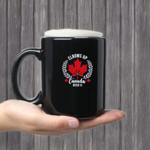 with Red Maple Leaf, Maple Elbows Up Canada Never 51 Mug
