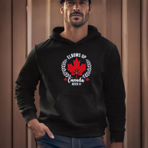 with Red Maple Leaf, Maple Elbows Up Canada Never 51 Shirt